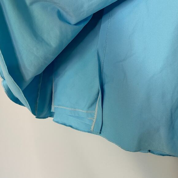 Nike Womens Tennis Skirt Size Medium Dri-Fit Skort Blue Slit Stretch Pull On - Picture 4 of 12
